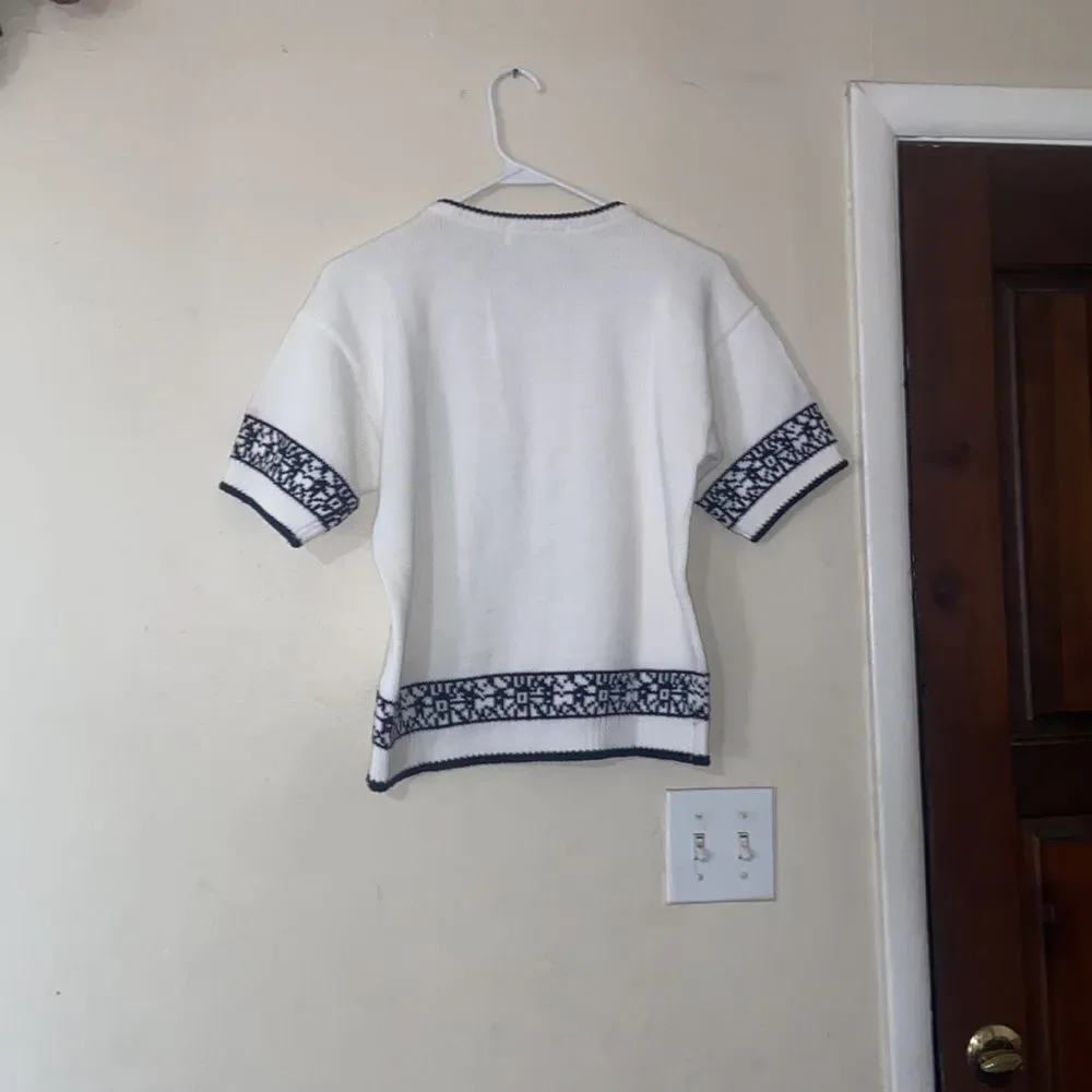 Cambridge Spirit 💯 Cotton Knit Women Top Size M - Picture 5 of 9